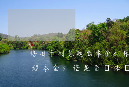 信用卡利息超出本金5倍違法嗎，信用卡利息超本金5倍是否違法？探討相關(guān)法律規(guī)定
